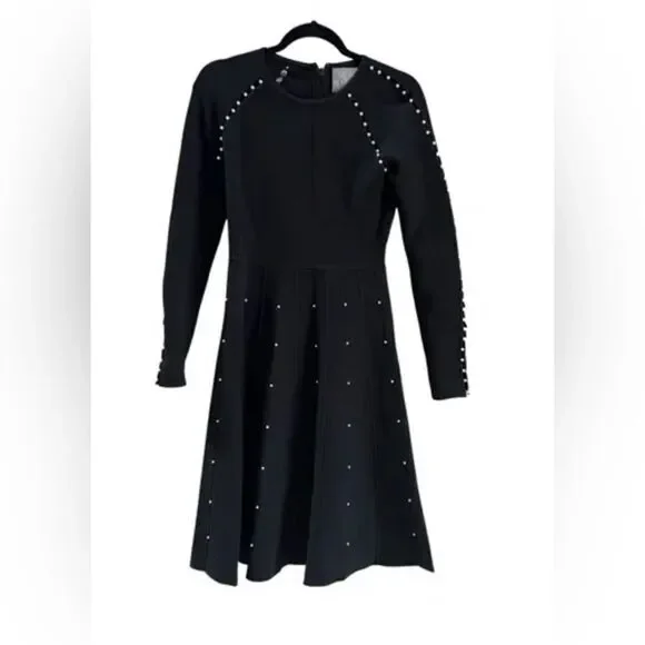 Lela Rose | Dresses | Lela Roseblack Withpearls Detail Fit Flare Knitdress | Poshmark Lela Rose | Dresses | Lela Roseblack Withpearls Detail Fit Flare Knitdress | Poshmark